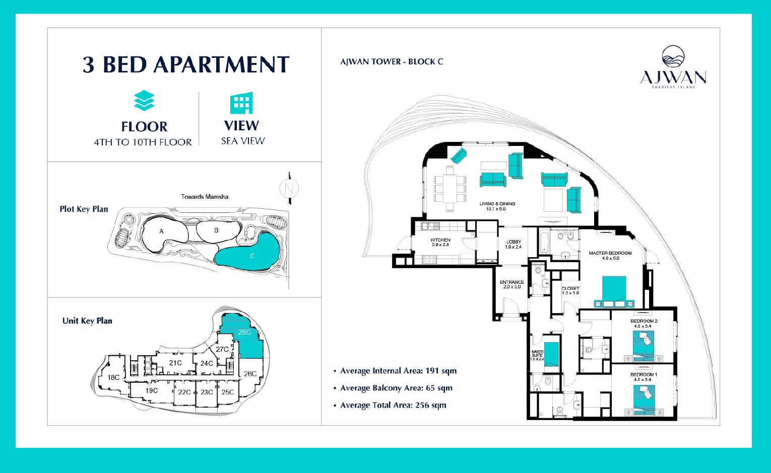 Experience Luxury Living on Ajwan Tower Residences in Saadiyat Island, Abu Dhabi | ALMIRA Real Estate